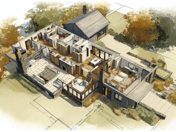 Разработка дизайн-проекта дома с учетом планировки материалов и систем освещения